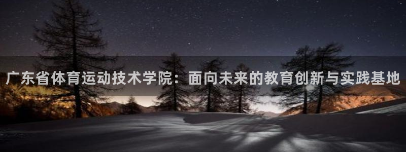77体育官网：广东省体育运动技术学院：面向未来的教育创新与实践基地